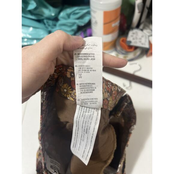 Hollister Women's High Rise Strech Flare Pants Floral Hippie 70s Print Size M - Picture 6 of 11